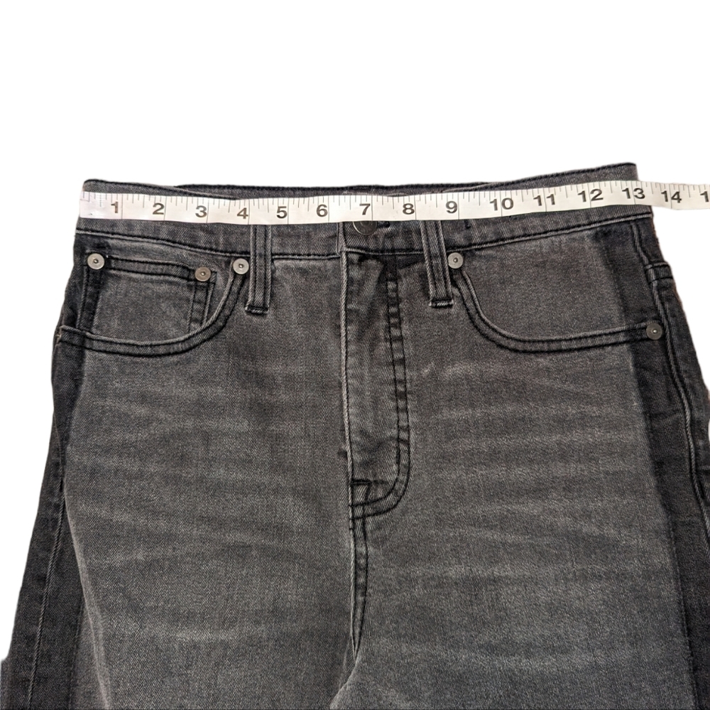 Madewell Classic Straight High Rise Cropped Frayed Hem Denim Jeans Size 25 - Picture 11 of 13